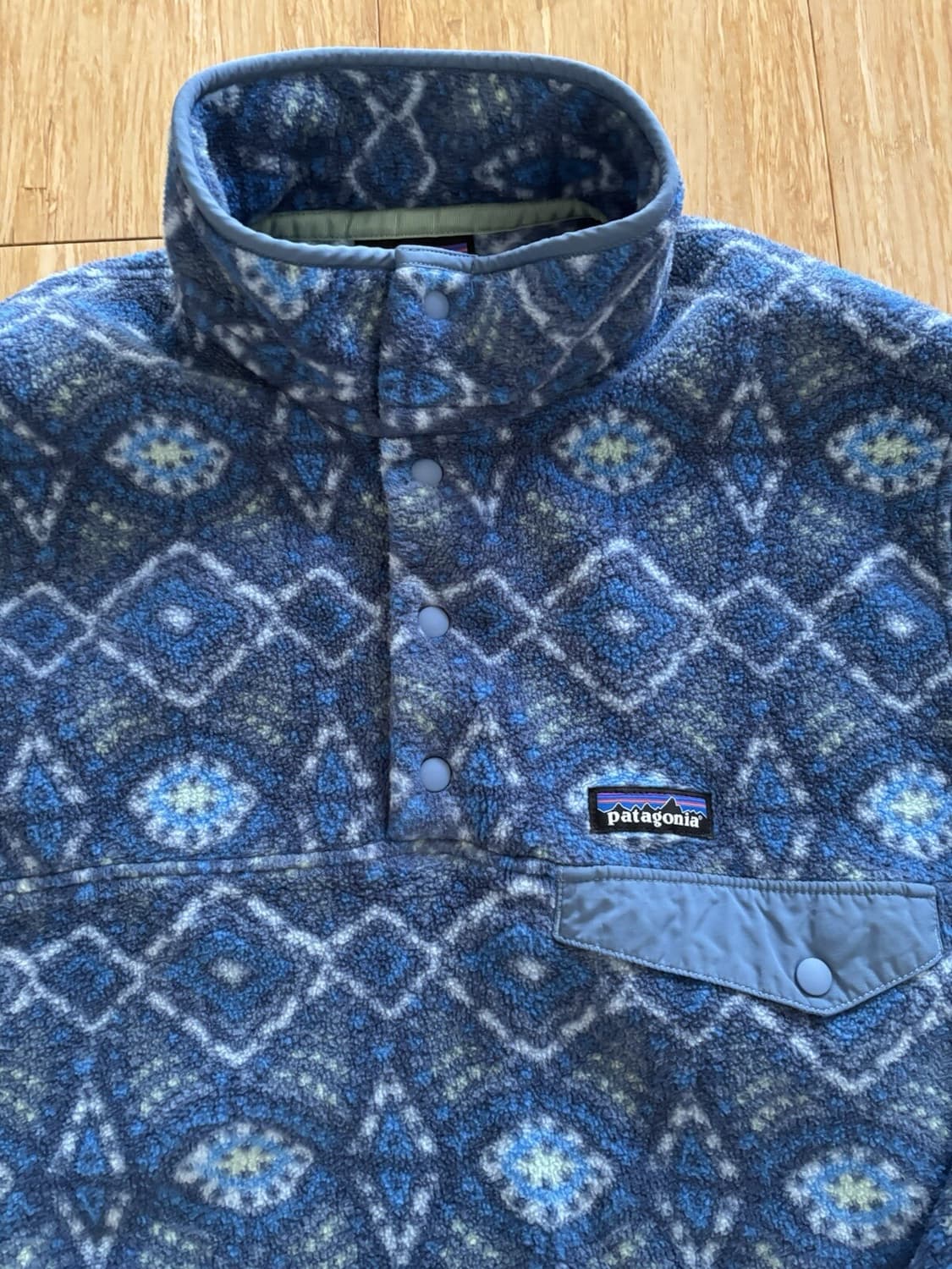 10s 파타고니아 신칠라 스냅-T 블루 아즈텍 패턴 상품이미지2