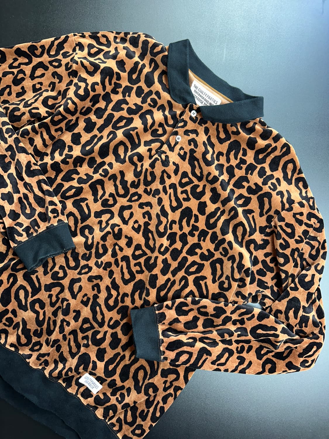 Wackomaria velour leopard polo shirts 상품이미지1