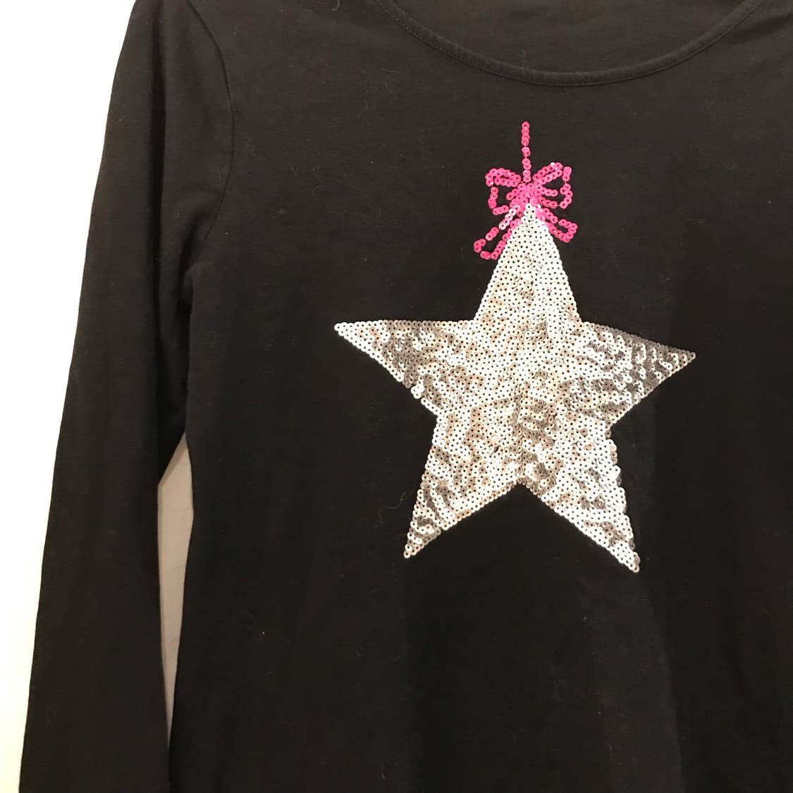 GAP 갭 스팽글 갸루 펑크 리본 스타 롱슬리브 상품이미지3