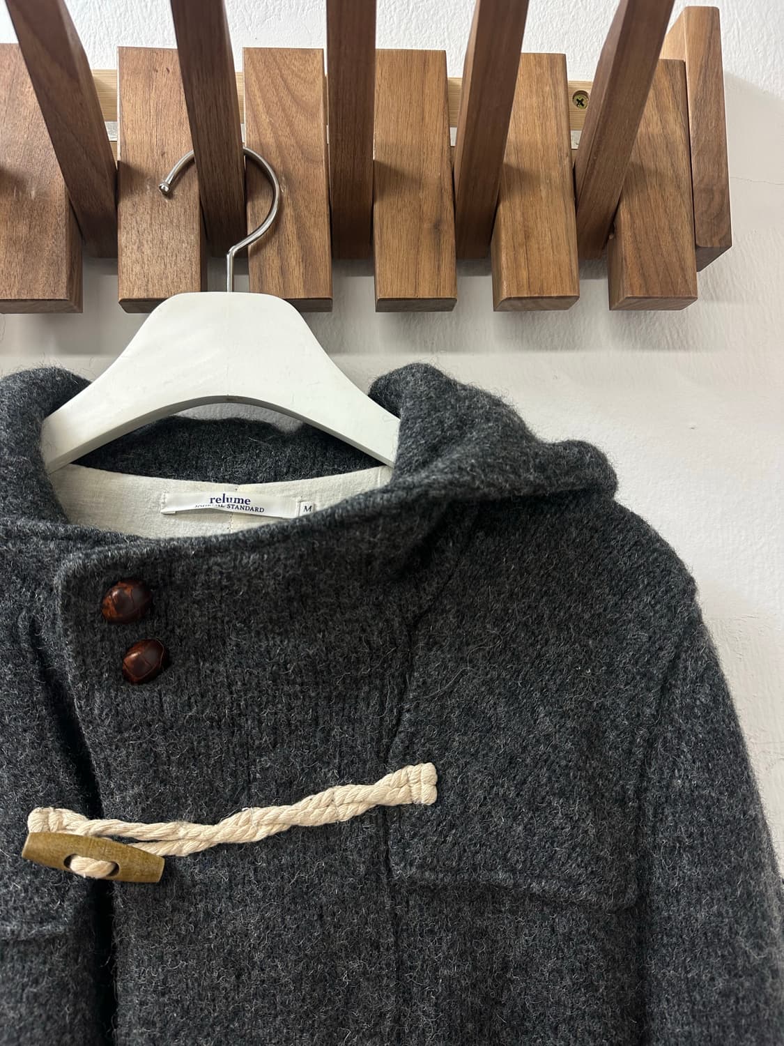 일본빈티지 JOURNAL STANDARD 울 100% 후드 더플 코트 상품이미지2