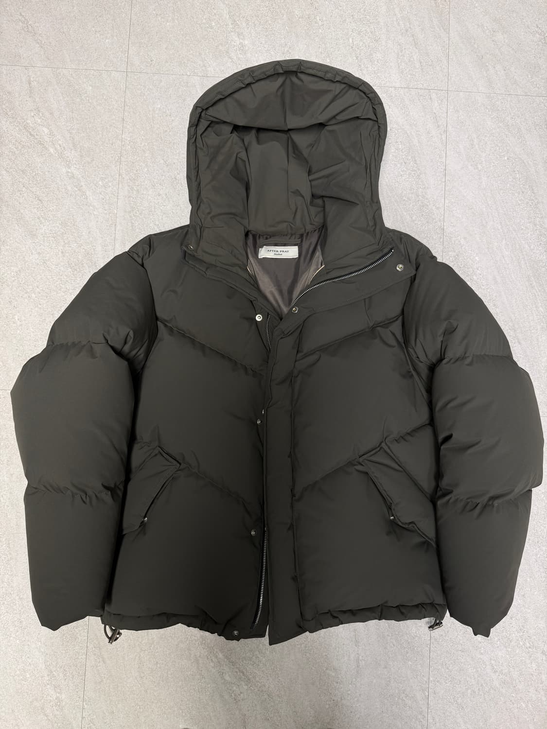 (M) 애프터프레이 쉘후디 푸퍼 다운 재킷 카키 상품이미지3