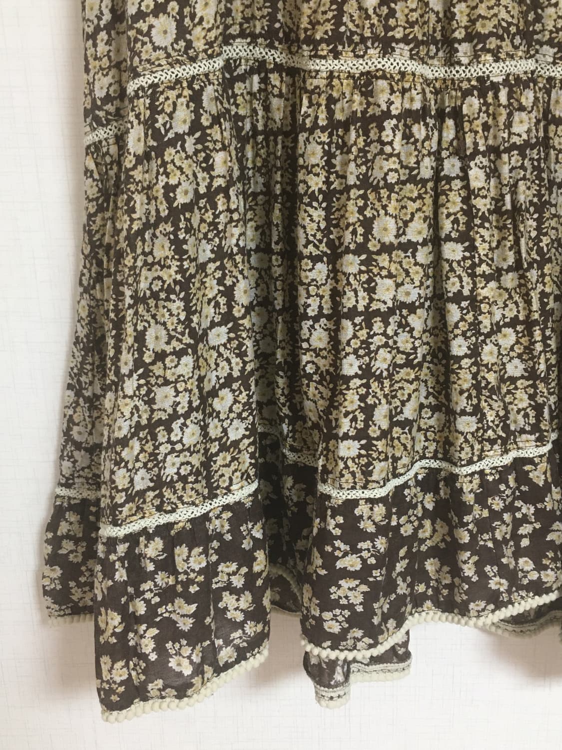 모리걸 빈티지 플라워 슬리브리스 원피스 상품이미지5