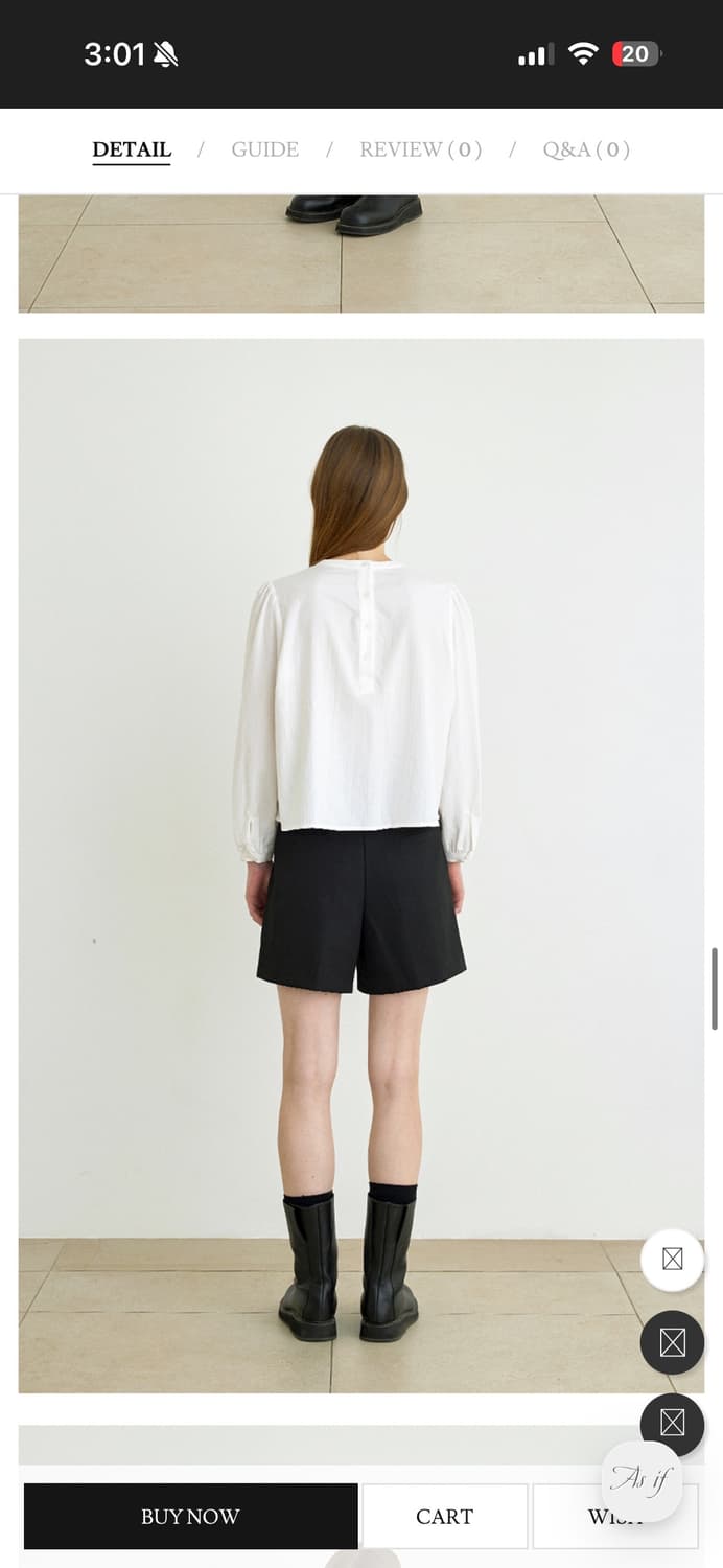 새상품 as if 핀턱 블라우스 상품이미지4