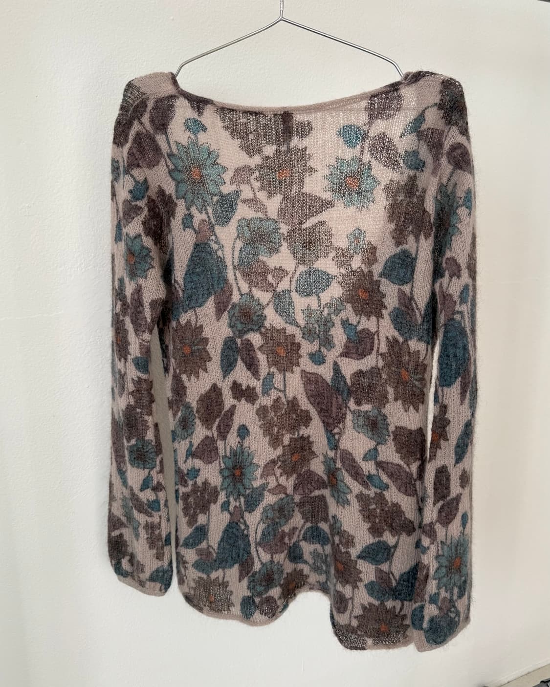 빈티지 플로랄 모헤어 혼방 니트 상품이미지3