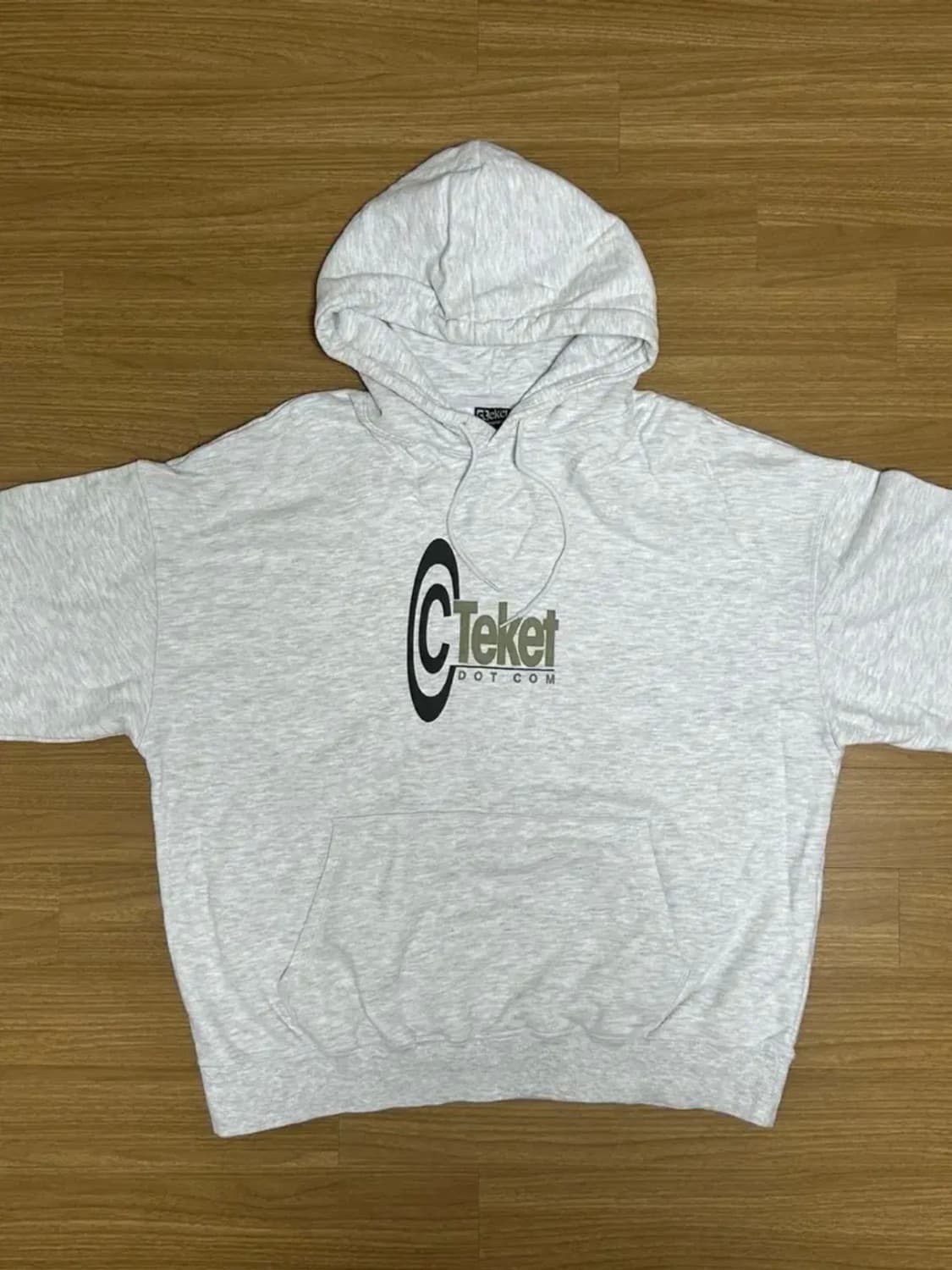 테켓 teket symbol hoodie melange gray L 상품이미지1