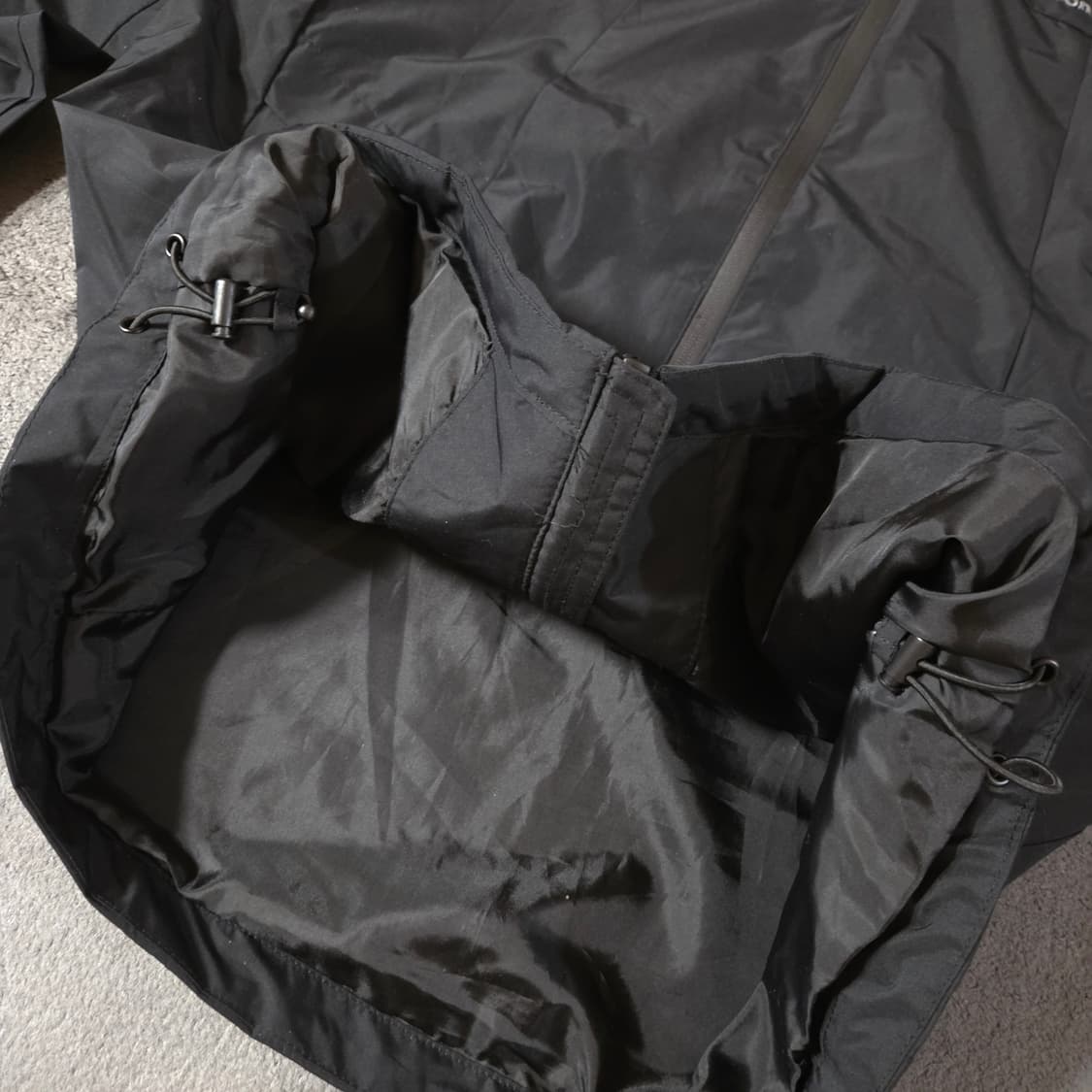 몽벨 테크페이스 윈드 자켓 바람막이 L 100 블랙 상품이미지9