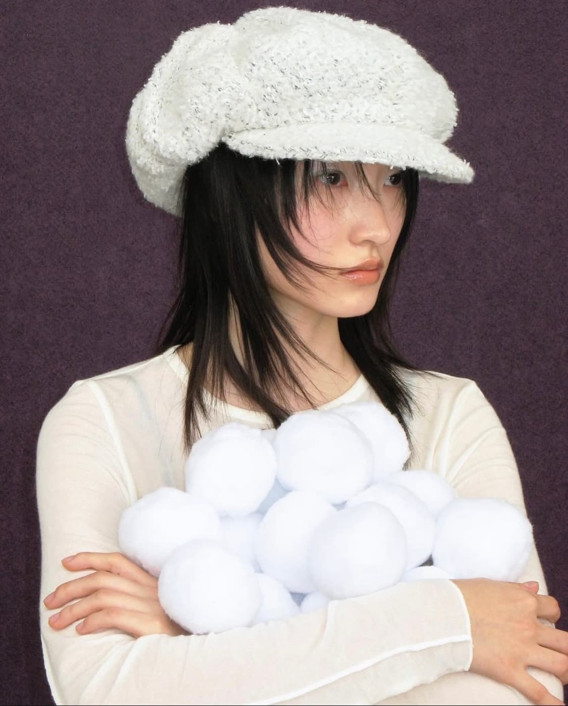 Gorrogorra cloud cap wool white 상품이미지1