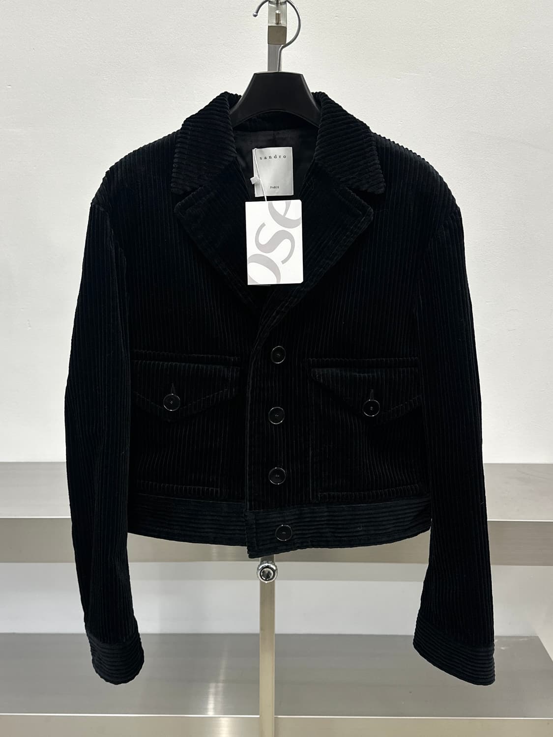 산드로 벨벳 코듀로이 크롭 자켓  상품이미지3