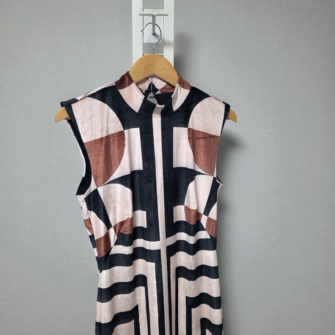 Anthropologie기하학 패턴 롱 슬리브리스 원피스 상품이미지3