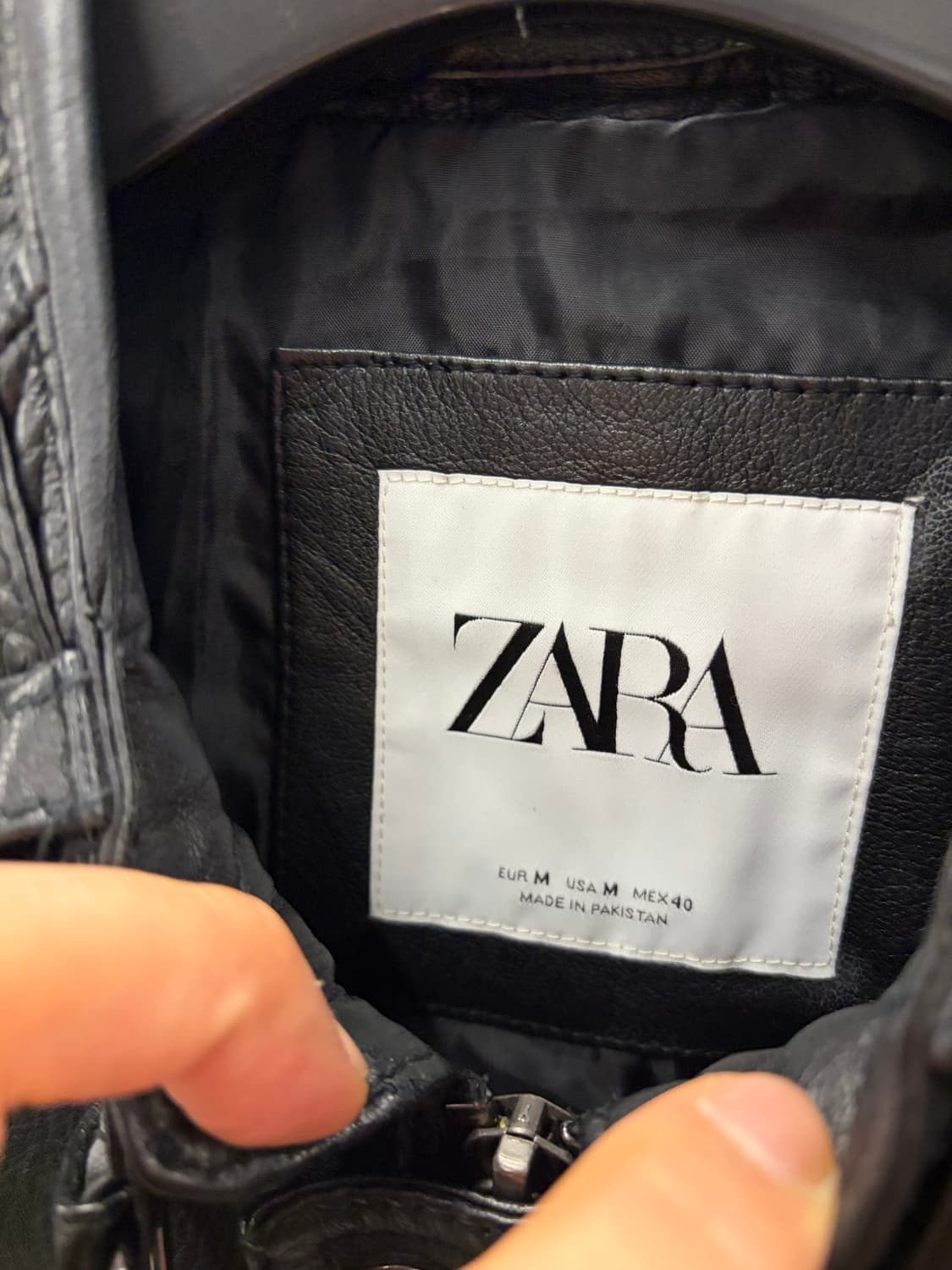 ZARA 블랙 양가죽 자켓 M 상품이미지3