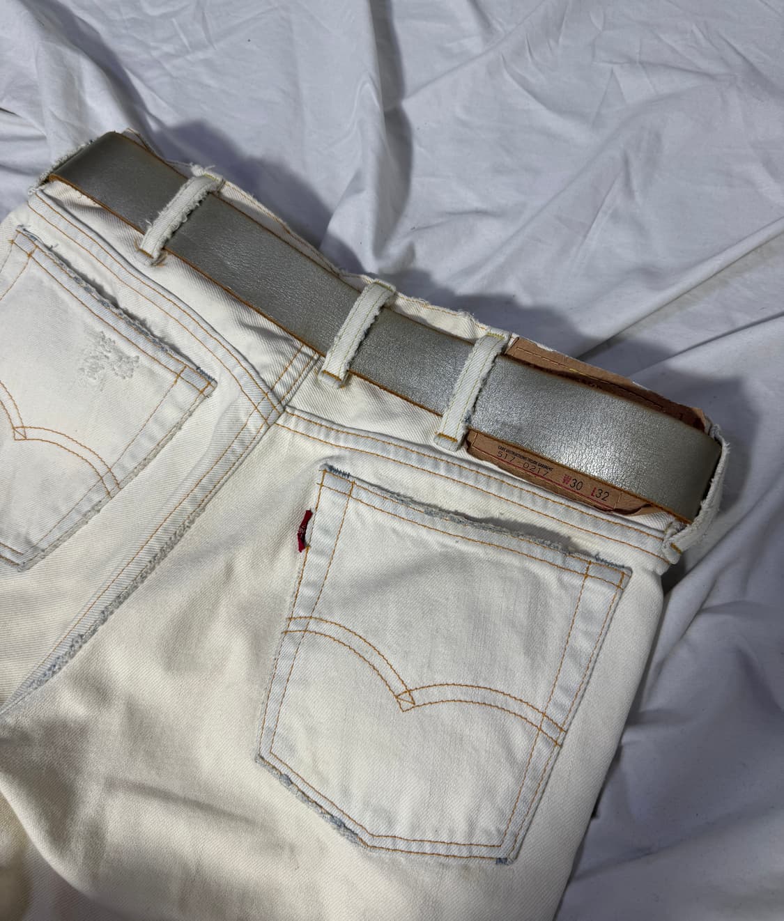 빈티지 크리스탈 웨스턴 버클 레더 벨트 상품이미지3