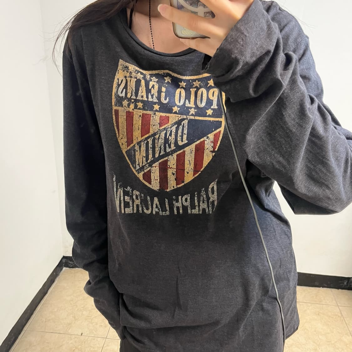 90s Polo Jeans USA Flag Long Sleeve 상품이미지3
