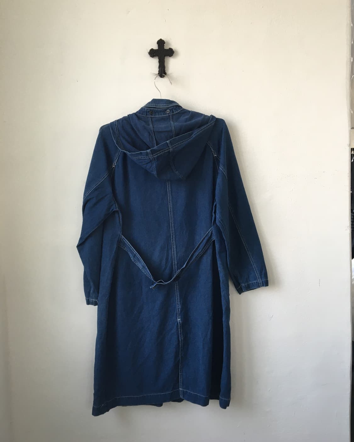 Hood denim long jacket 상품이미지3