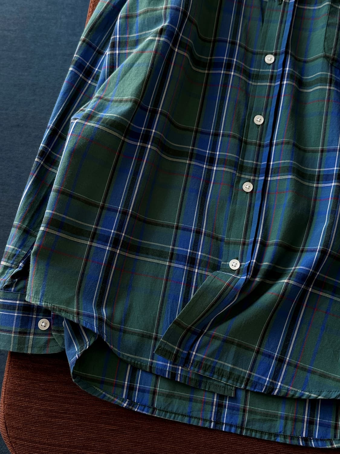 High count cotton check L/S shirt 상품이미지4