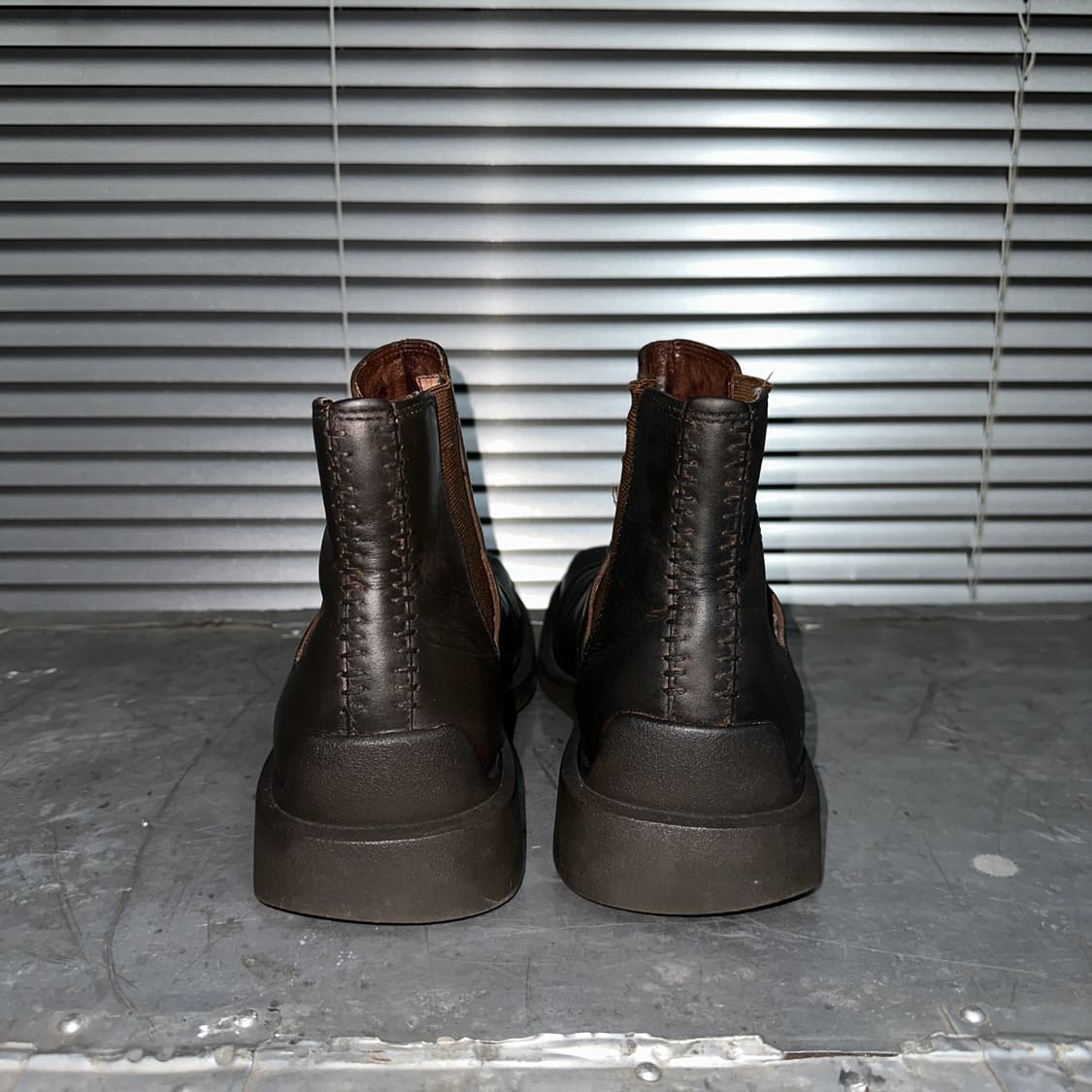00s 디젤 스퀘어토 가죽 부츠 상품이미지5