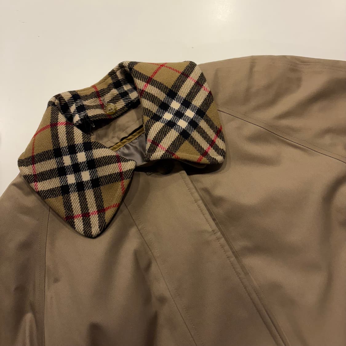 버버리 내피 트렌치 코트 베이지 체크 카라 D57 상품이미지3