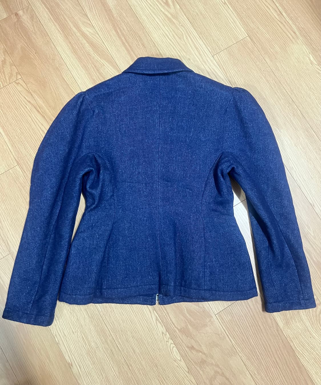 푸시버튼 투웨이지퍼 울린넨 자켓 상품이미지2