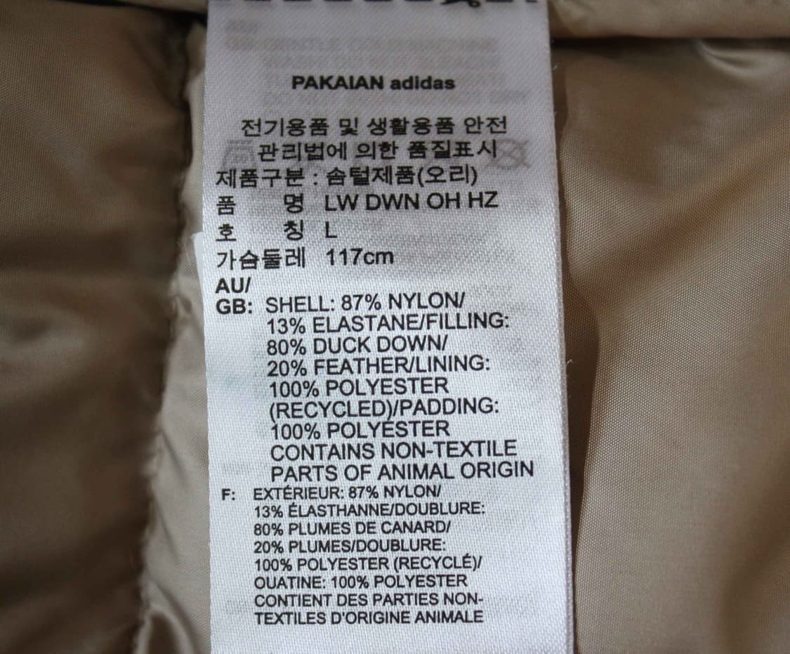 W-3713/아디다스 정품 남성용 다운 하프집업 L 상품이미지4