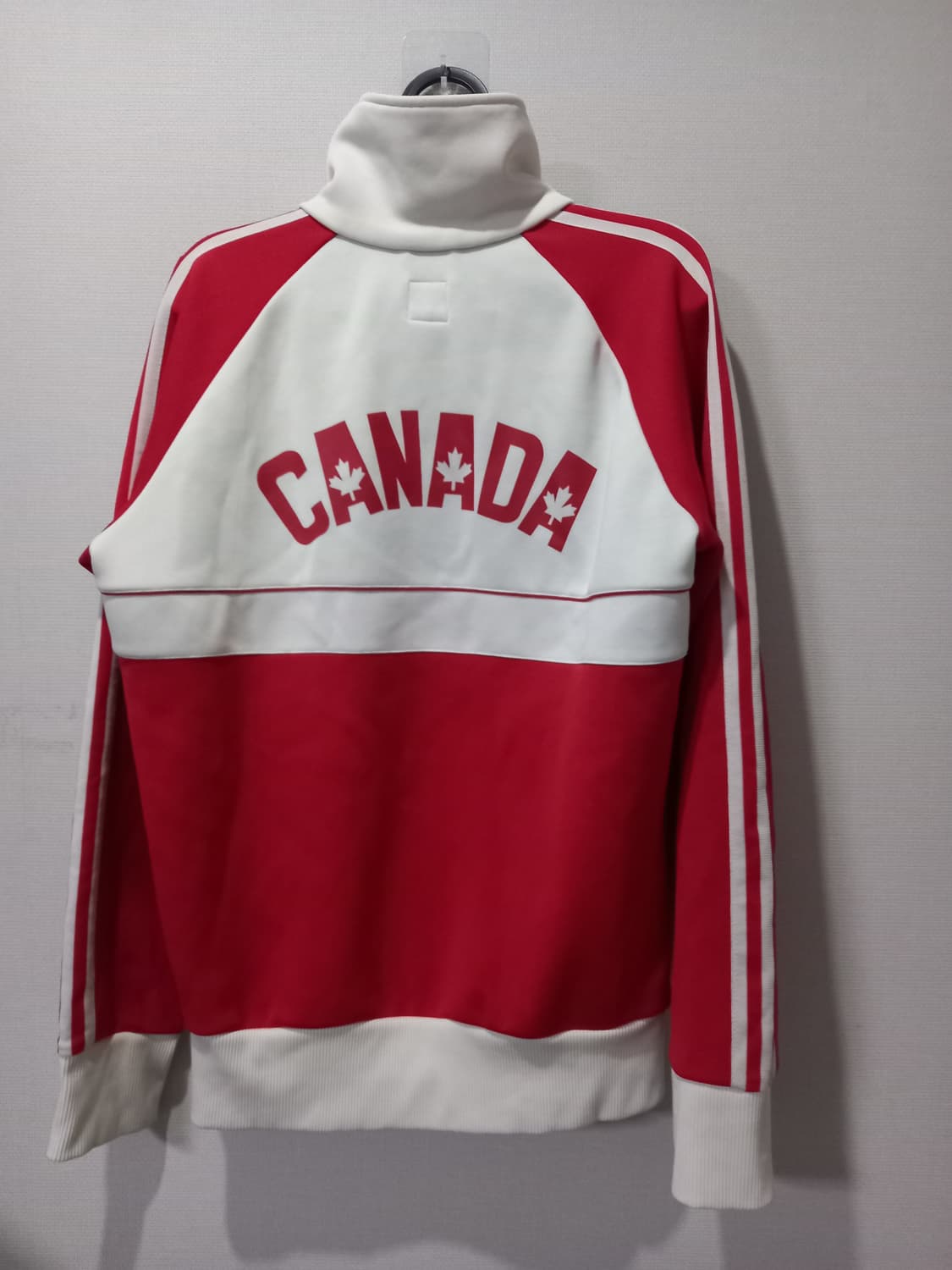 아디다스 캐나다 빨흰 트랙탑 저지 져지집업 95/M 상품이미지3