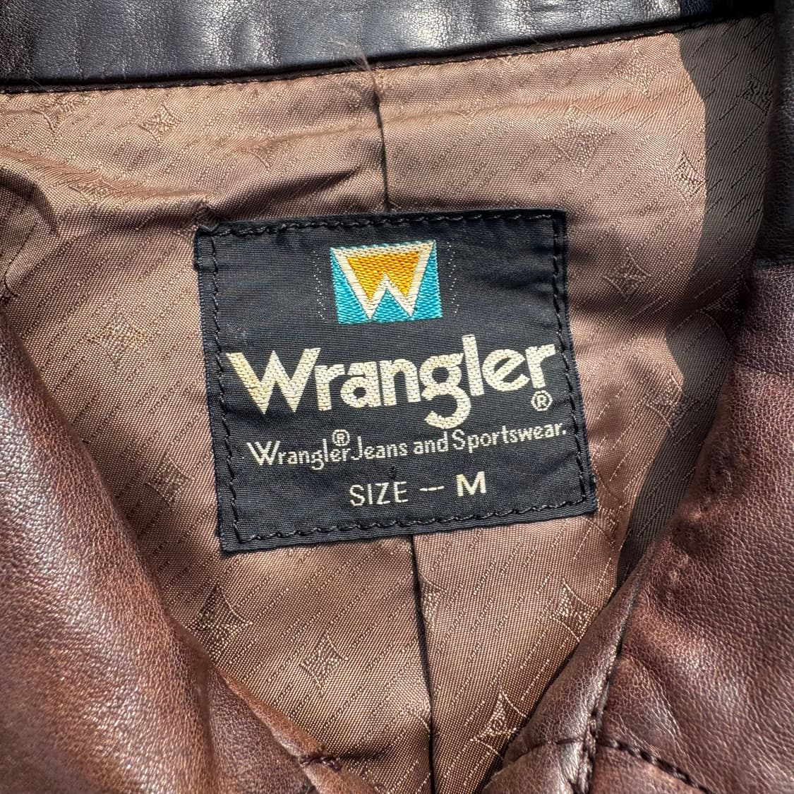 [M] 90s Wrangler 랭글러 가죽 스포츠 자켓 상품이미지7