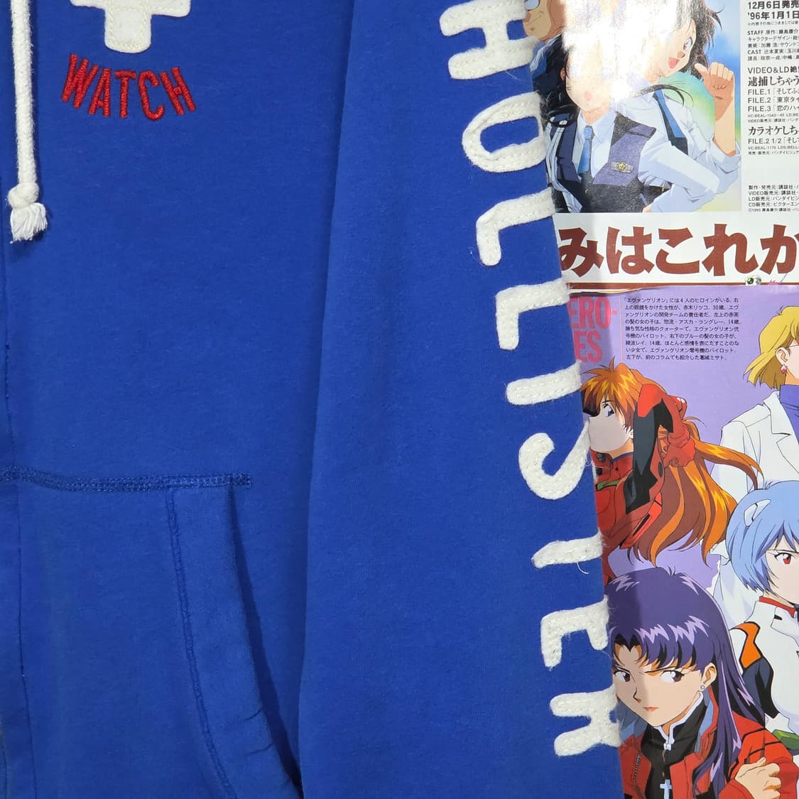 홀리스터 블루 패치 레터링 후드집업 상품이미지4