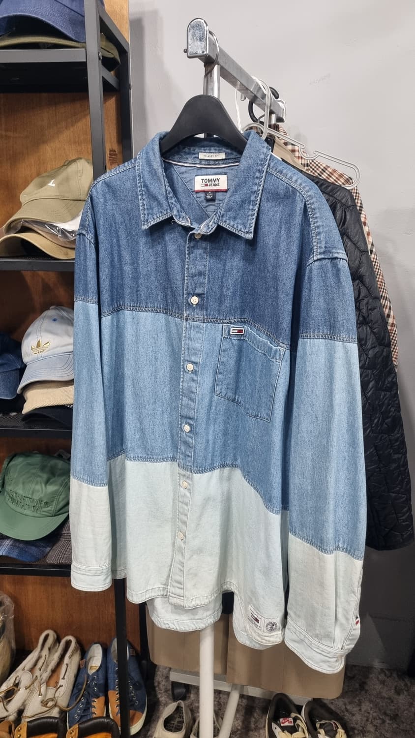 타미 남성용 xL 쓰리톤 청남방 상태좋아요~ 상품이미지1