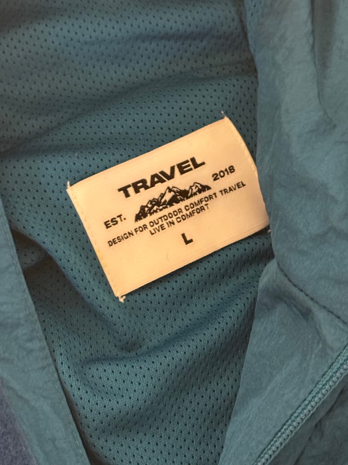 트래블 고프 후드 윈드 브레이커 사파이어 블루 상품이미지3