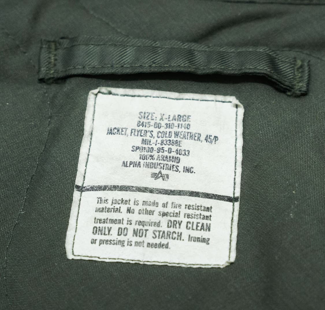 cwu-45p 아라미드 플라이트 자켓 XL (110 이상) 상품이미지9