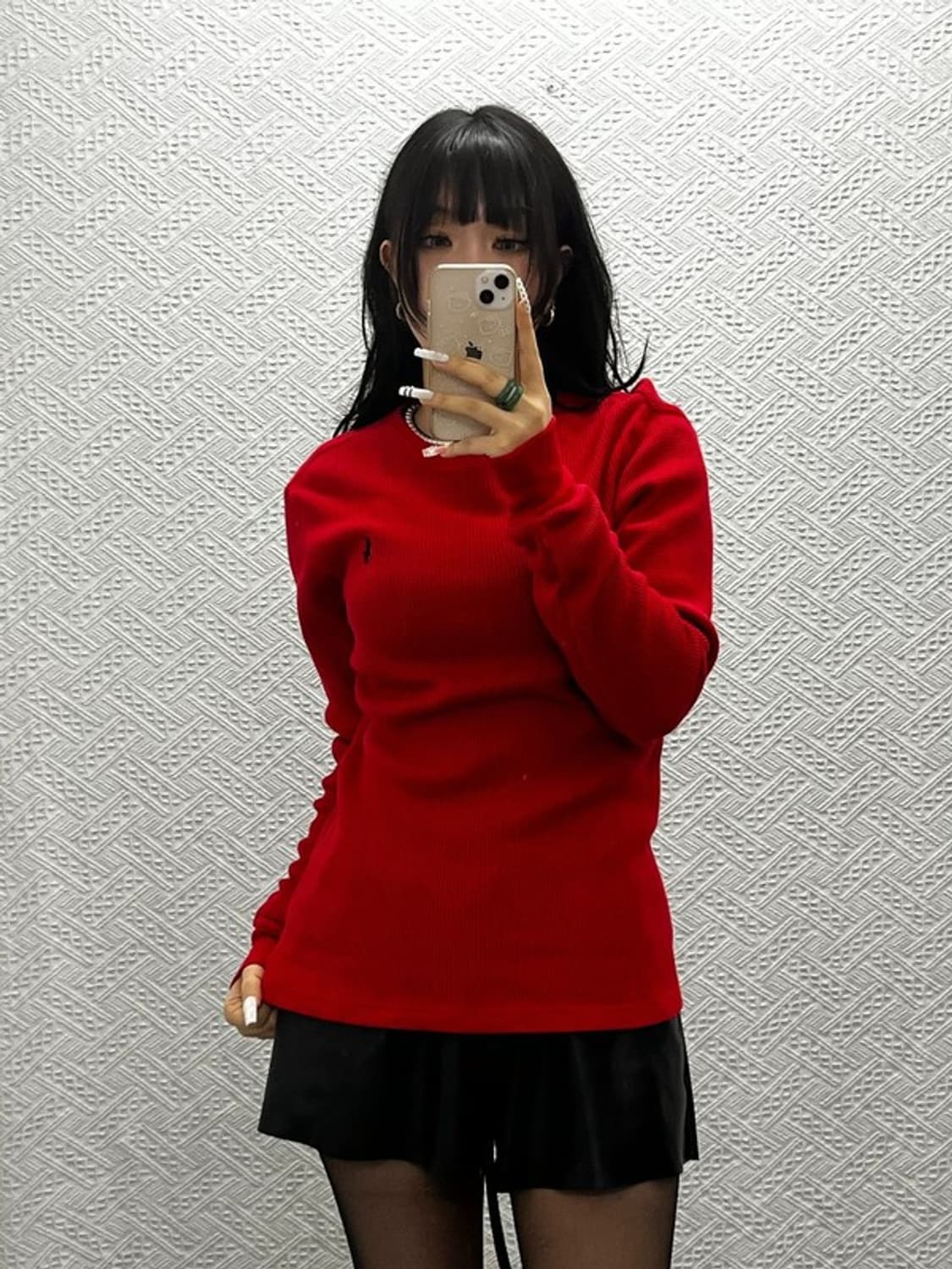 폴로 랄프로렌 빈티지 레트로 00's 와플 니트 롱슬리브 M C10875 상품이미지1