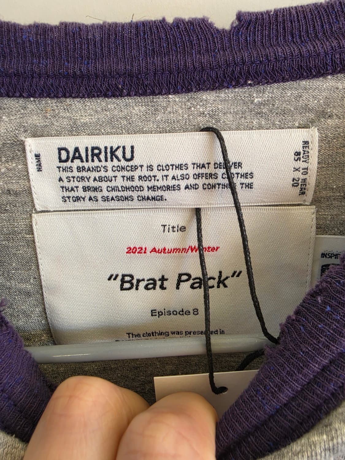 다이리쿠 21fw Brat Pack 래글런 7부 티셔츠 상품이미지3
