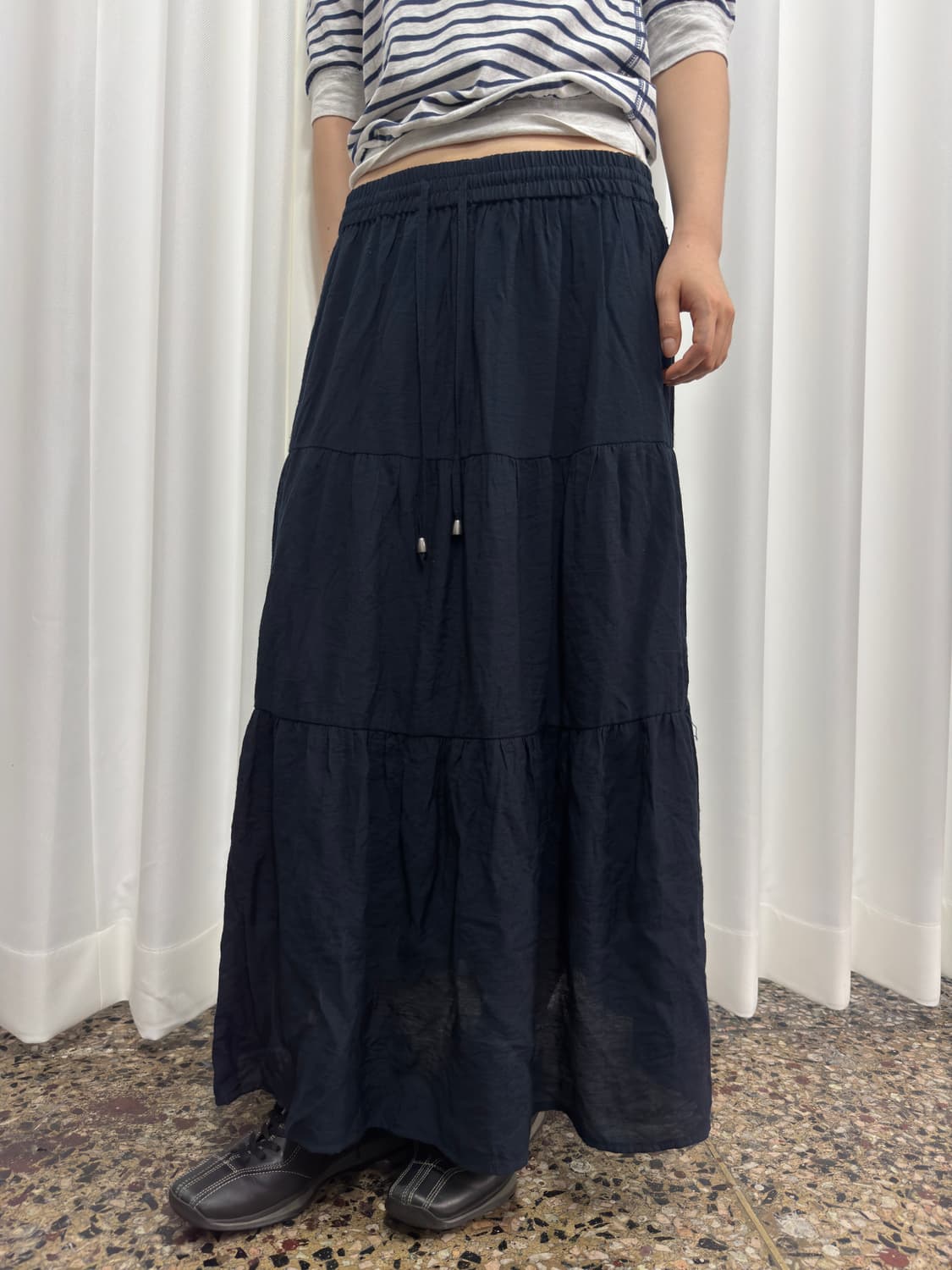 navy mori long skirt 상품이미지4