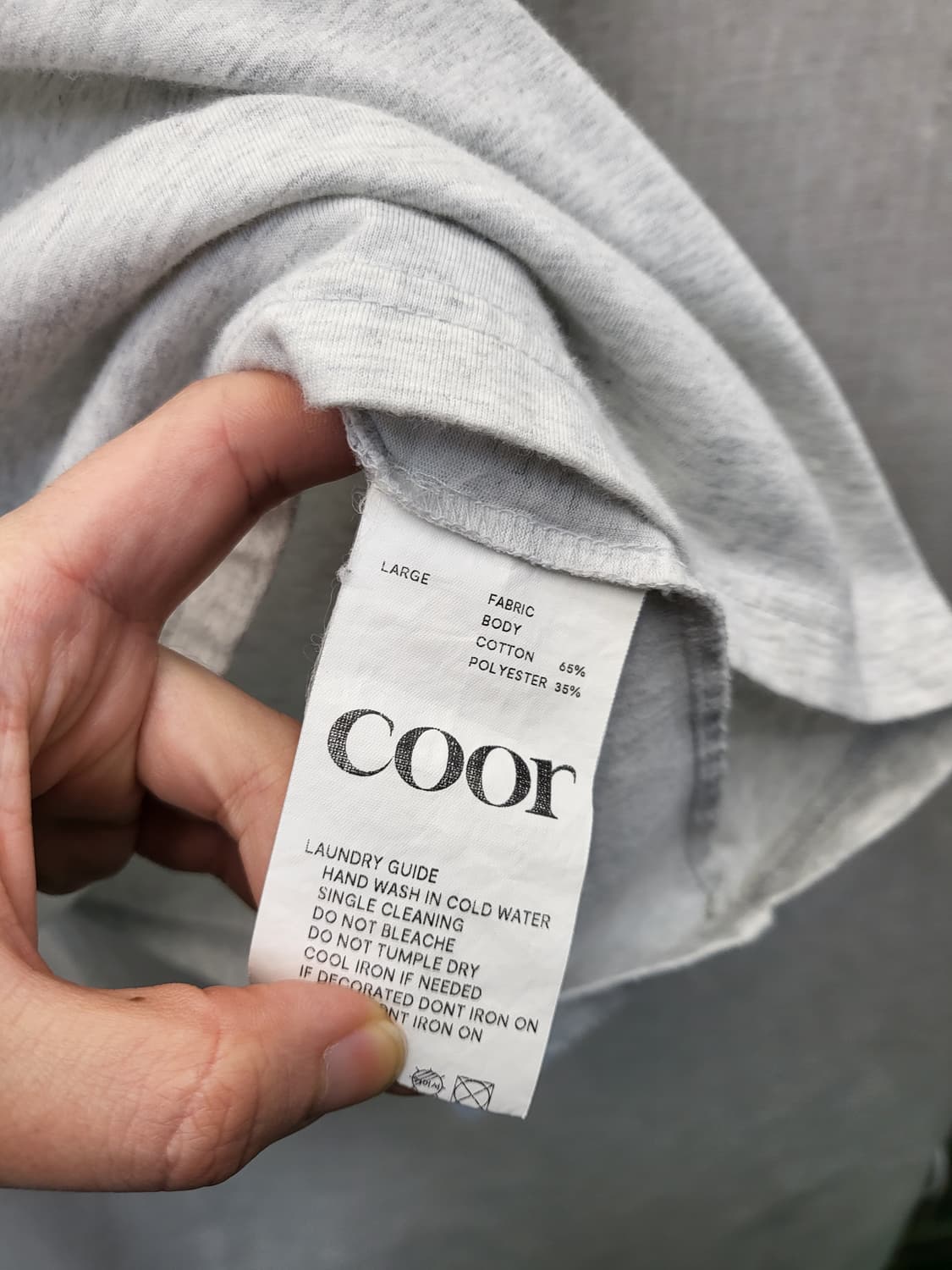 COOR 회색 반팔 티셔츠 상품이미지4
