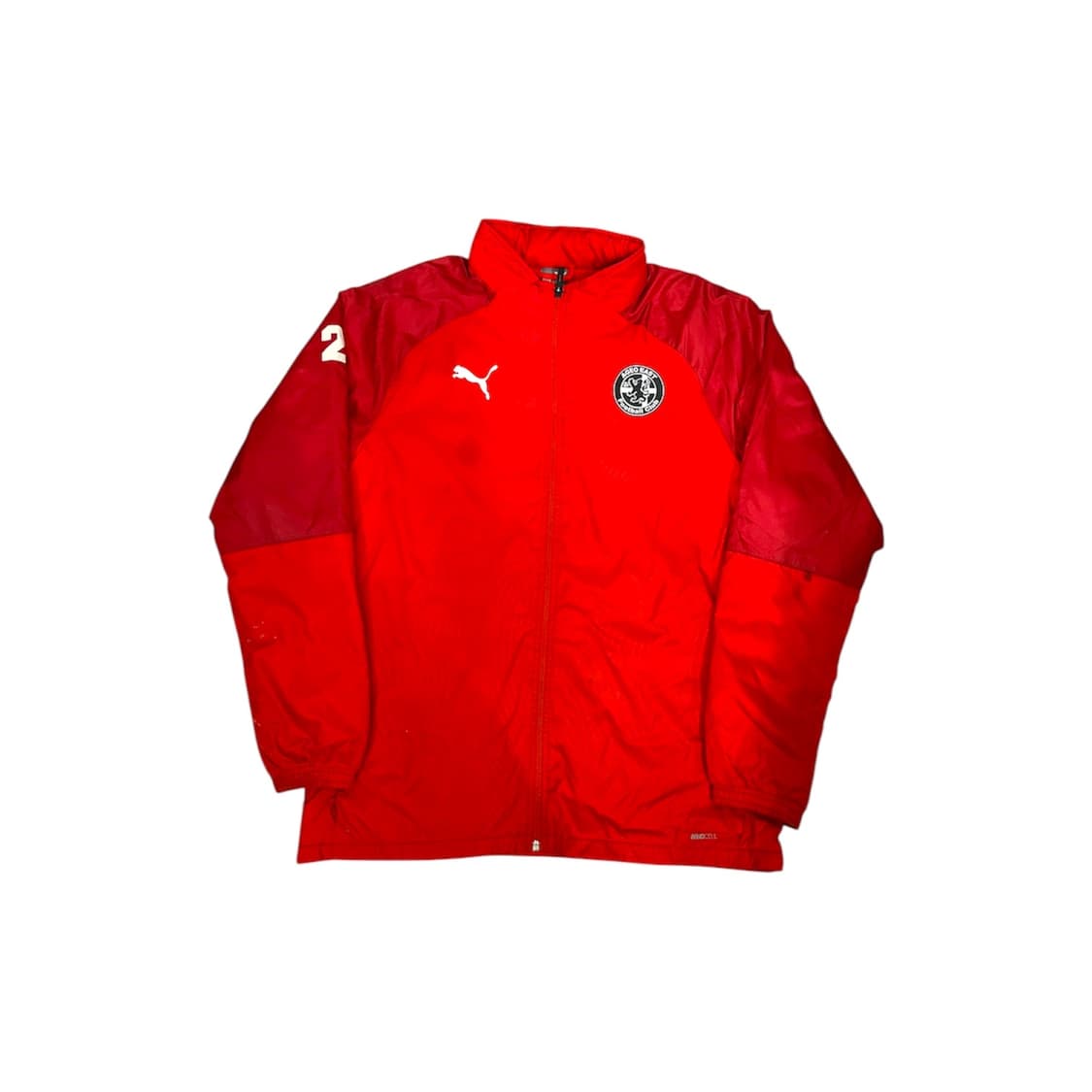 푸마 레드 축구팀 후드 바람막이 올드스쿨 오버핏 트랙 자켓 XXL 상품이미지5