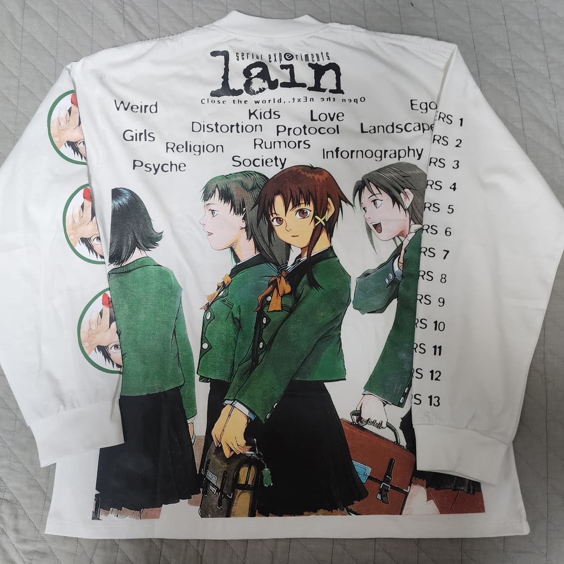 [2XL] 레인 lain 시리얼 익스페리먼츠 부트 애니티 롱슬리브 상품이미지7