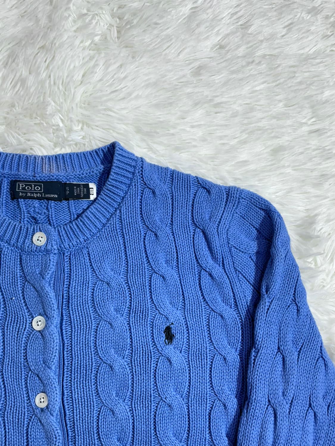 폴로 랄프로렌 큐알 포니 꽈배기 가디건  상품이미지5