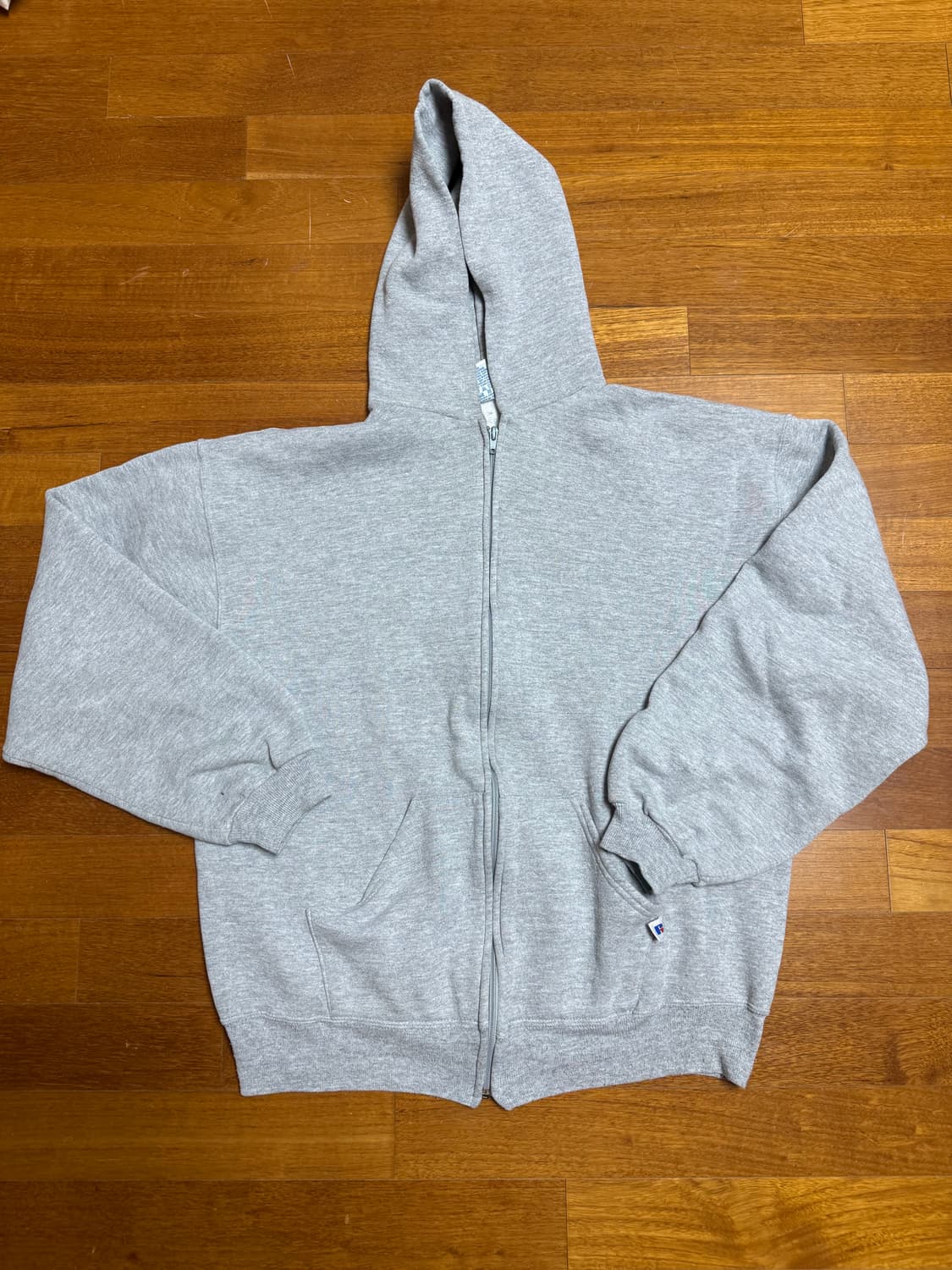 빈티지 러셀 후드집업 멜란지 그레이 상품이미지1