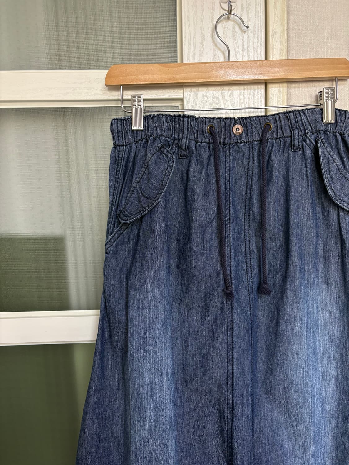 데님 벌룬 롱 스커트 상품이미지2