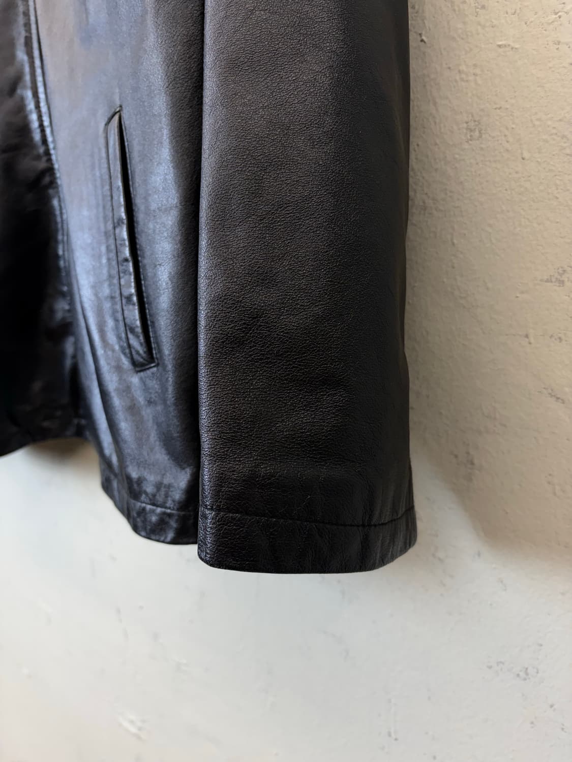 Jacker's 빈티지 블랙 싱글 레더 자켓 상품이미지4