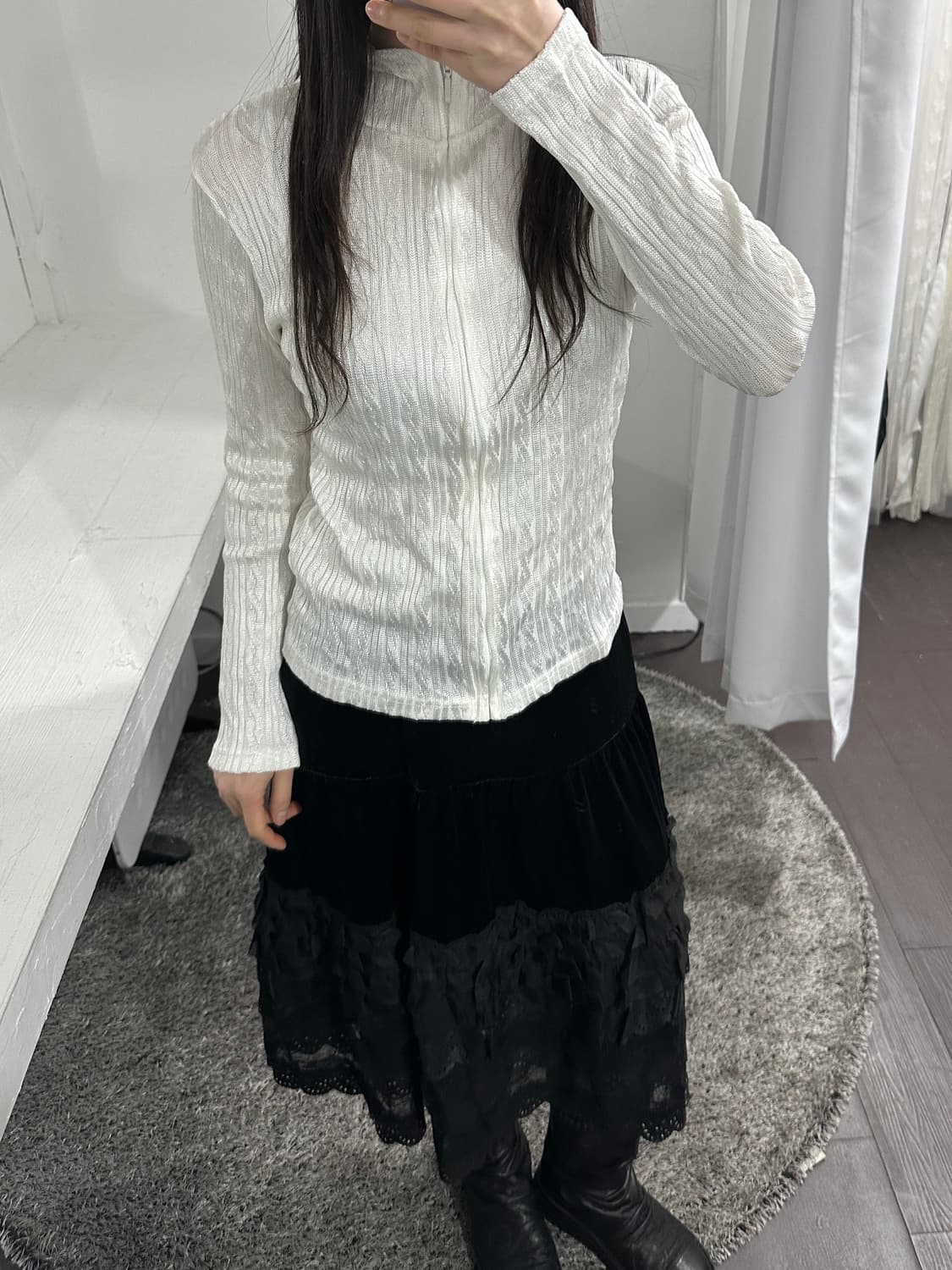 white hood zipup 상품이미지2