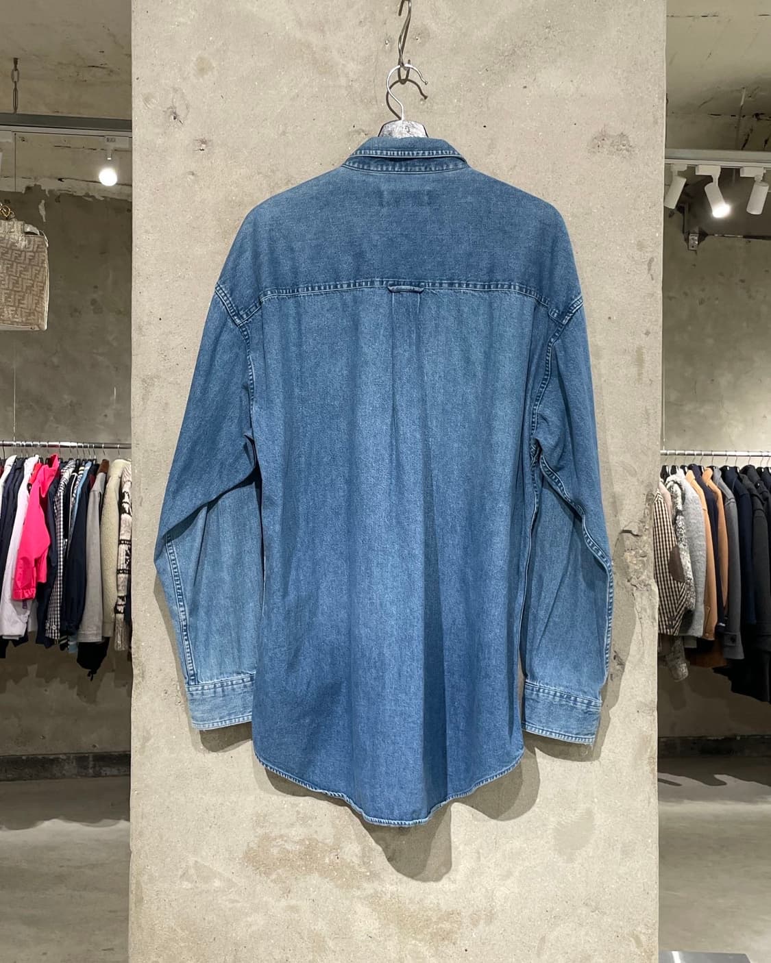 챕스 랄프로렌 연청 로고 싱글 포켓 데님 셔츠 상품이미지6