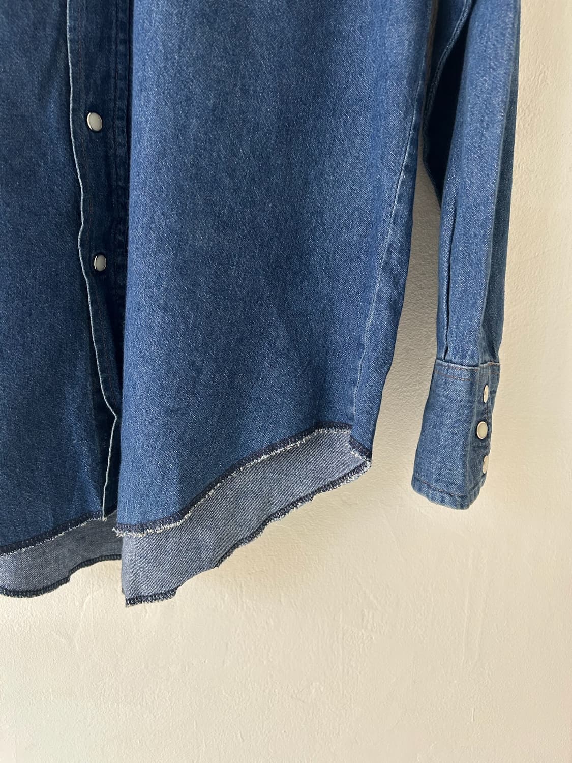 80s vtg WRangler Denim Western shirt. 상품이미지4