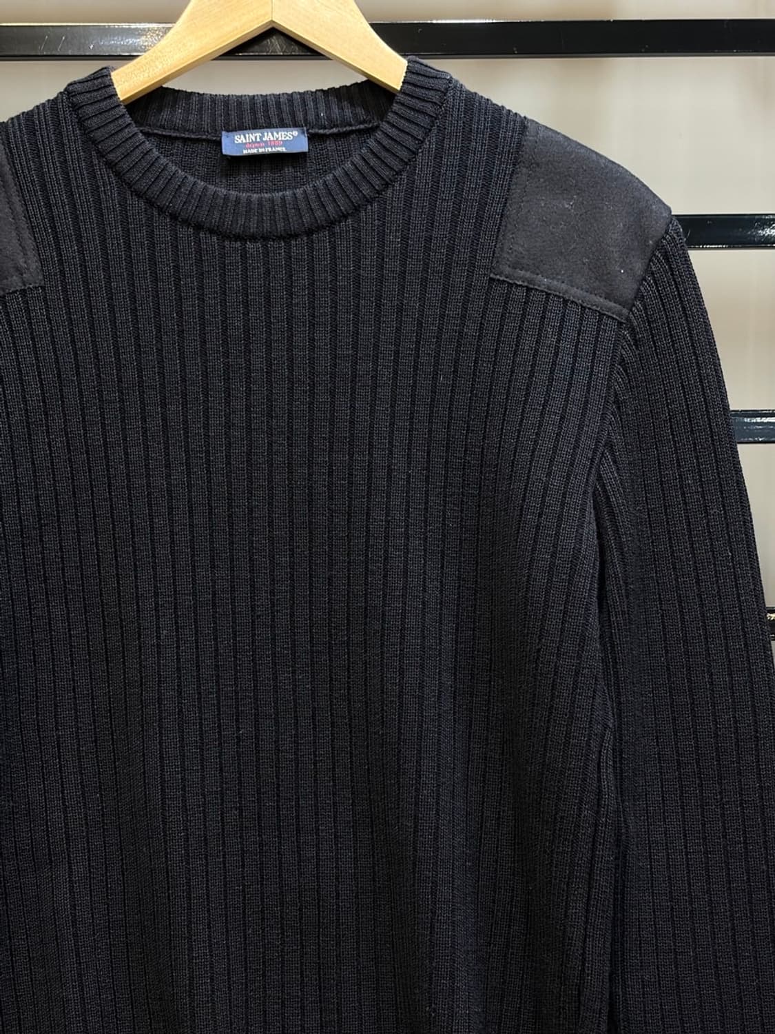 (약95) 세인츠제임스 패치디테일 트윌 니트 딥네이비 8.9   상품이미지3