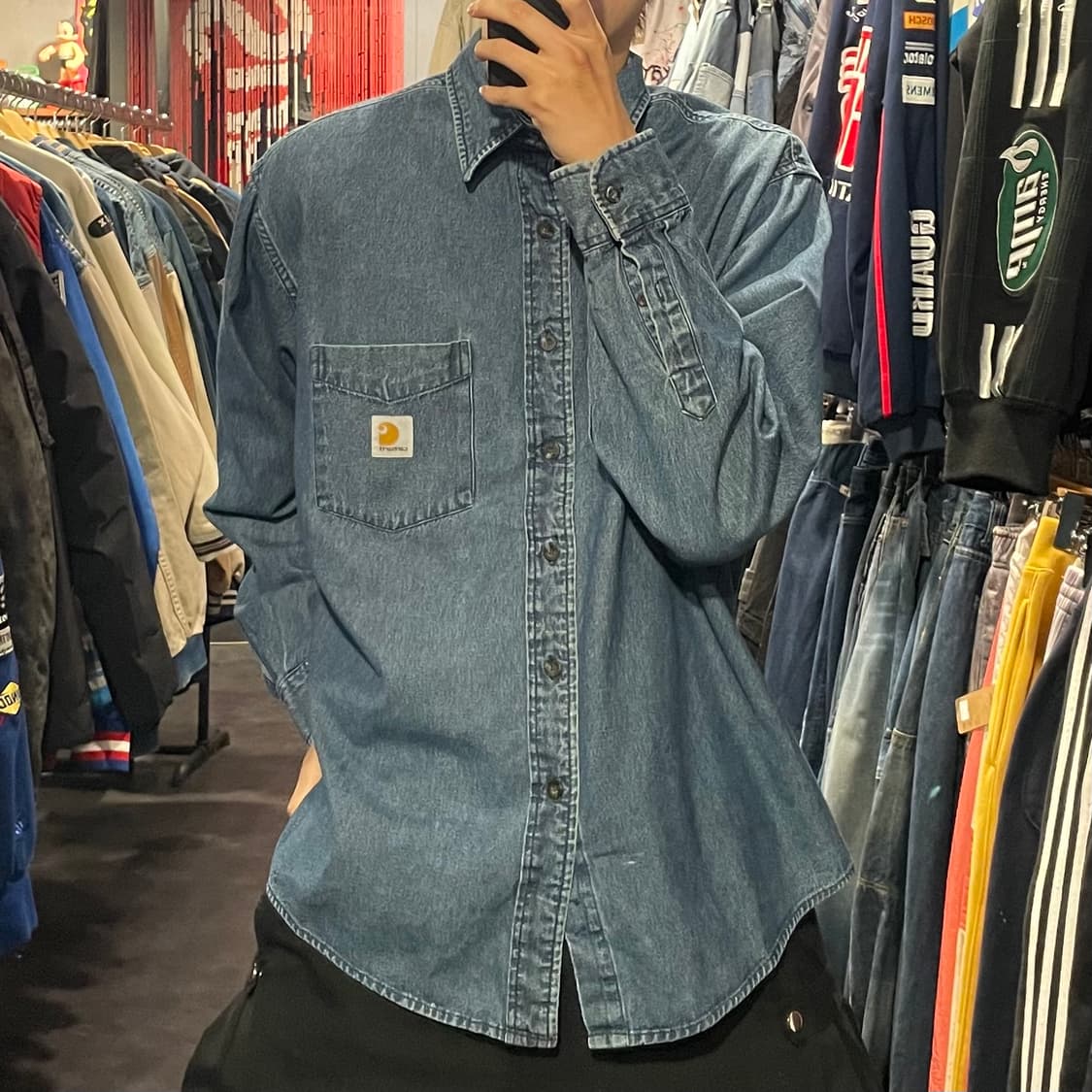 [IM] carhartt 칼하트 데님 긴팔셔츠 상품이미지2