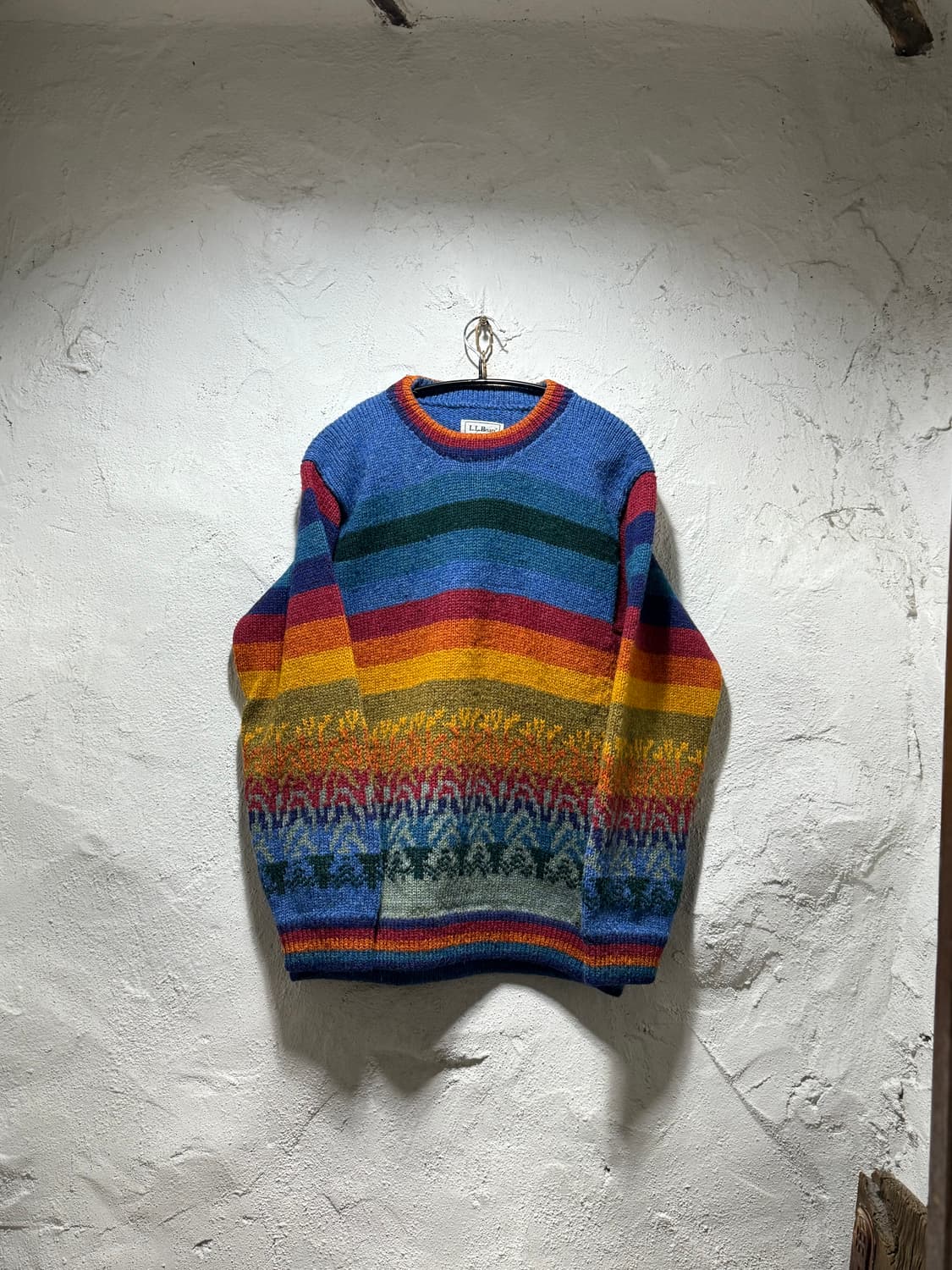 1990’s L.L.Bean Wool Navajo Knit 상품이미지1