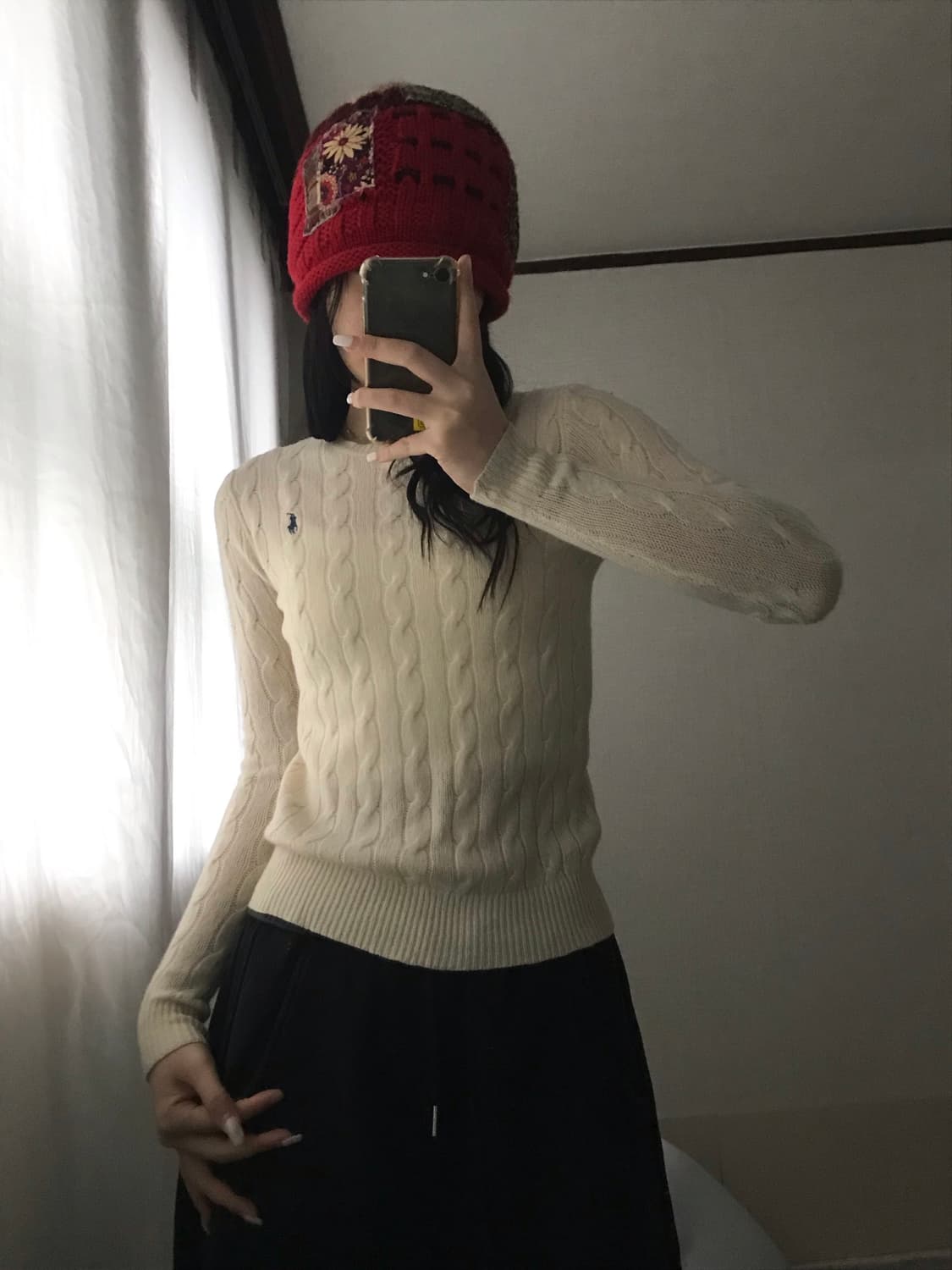 폴로 아이보리 케이블 니트 상품이미지3