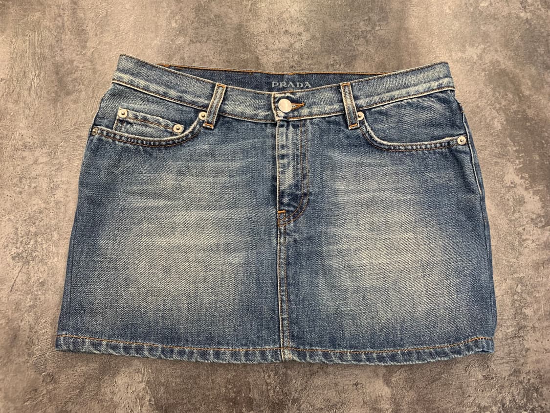 PRADA 프라다 데님 스커트(코튼)40 사이즈-해외발송 상품이미지1