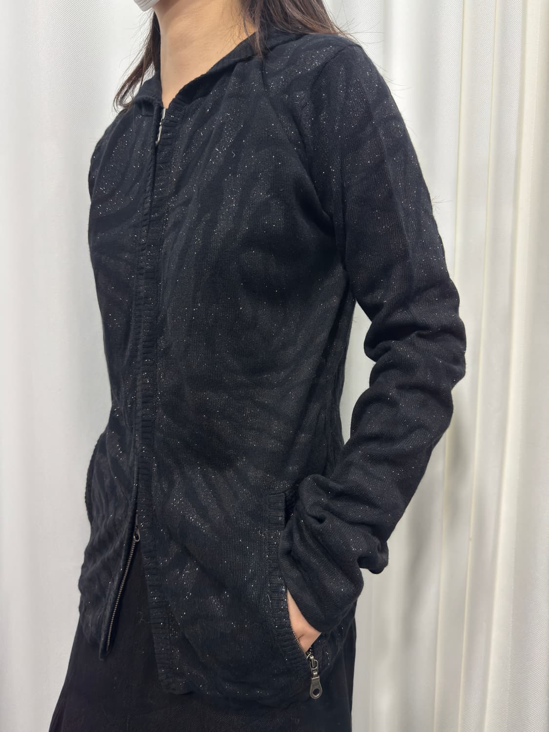 zebra glitter hood twoway zipup  상품이미지3