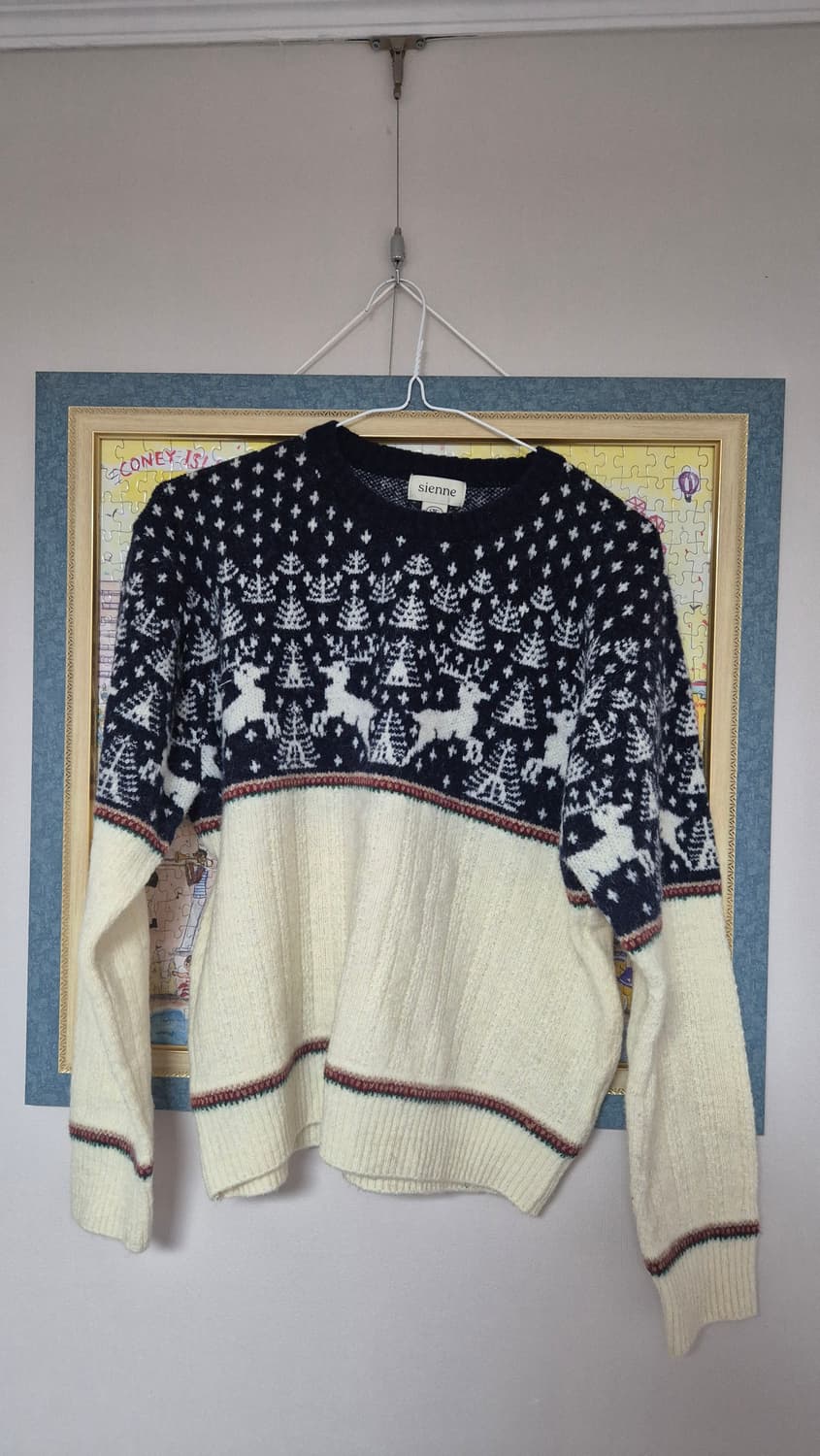 시엔느 크리스마스 노르딕 니트 스웨터 상품이미지1