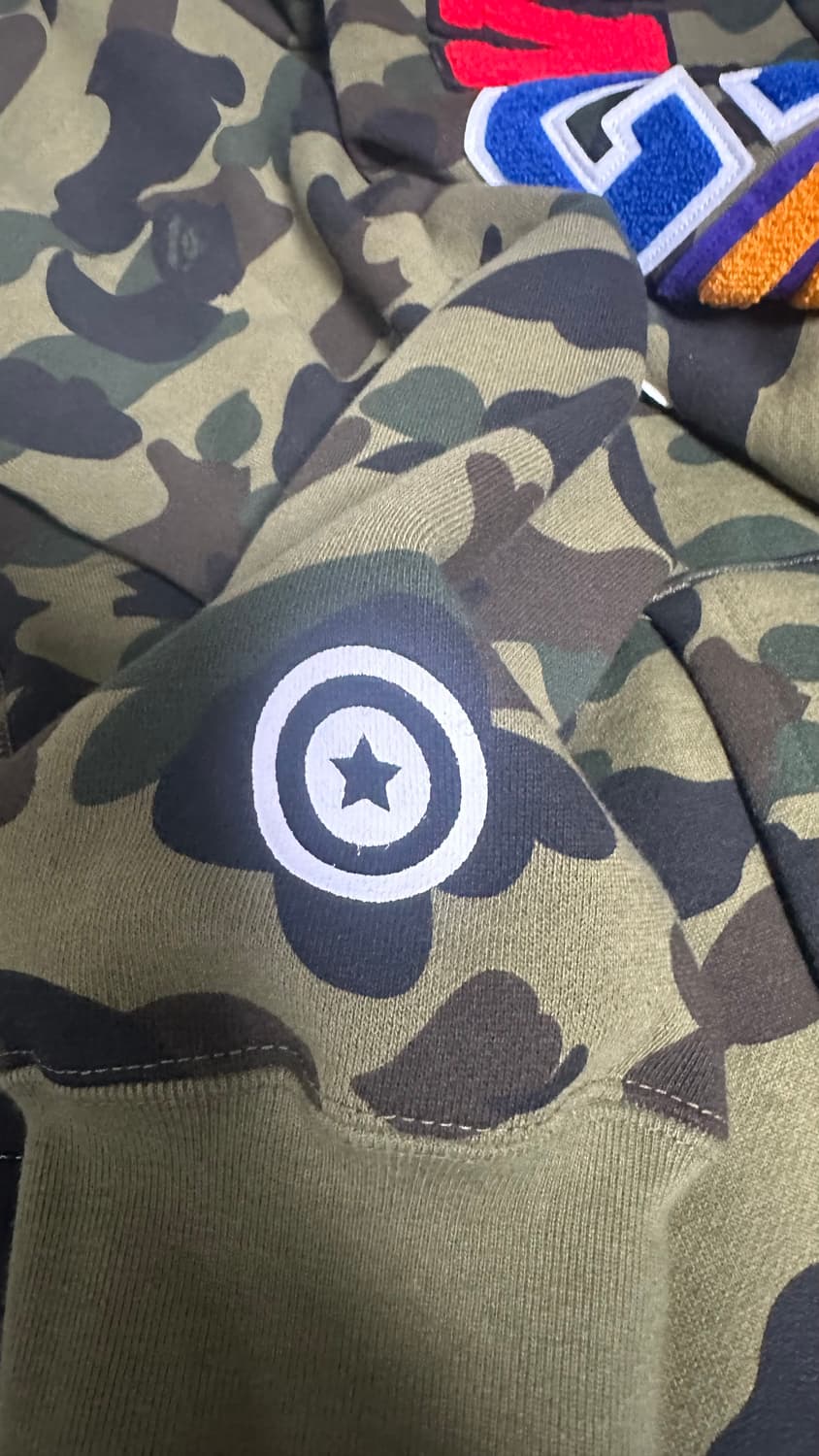베이프 샤크후드집업 녹계 상품이미지3