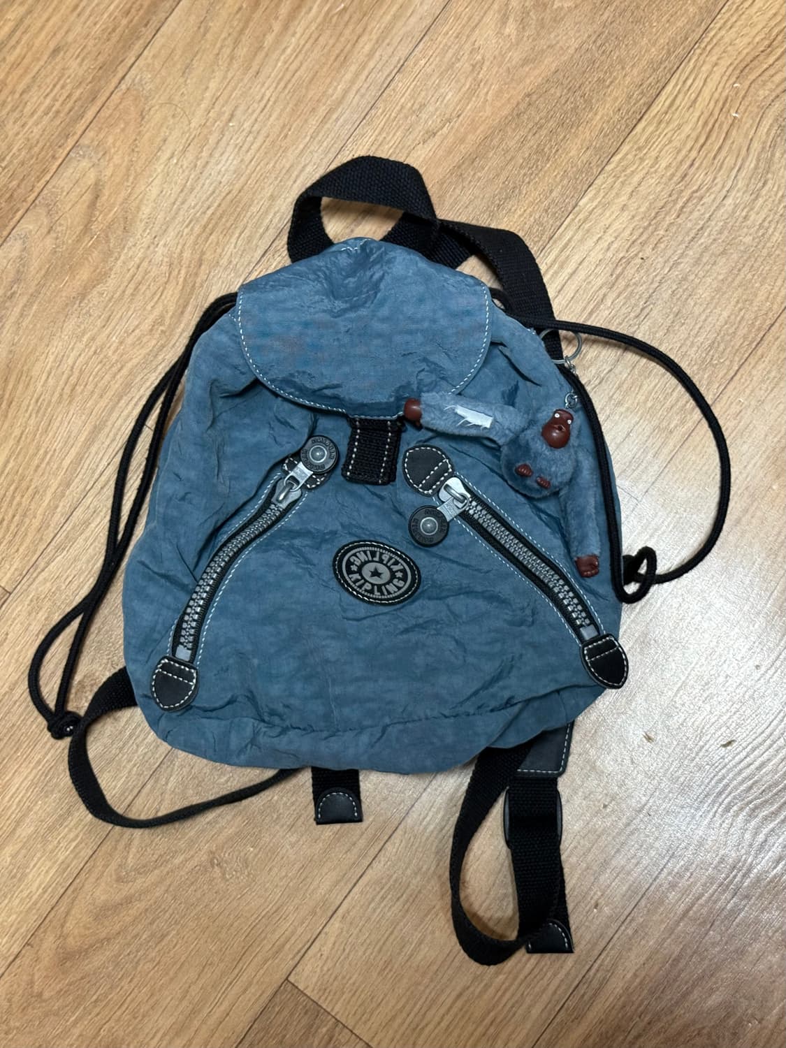 Y2K 복조리 스카이블루 키플링 백팩 상품이미지1